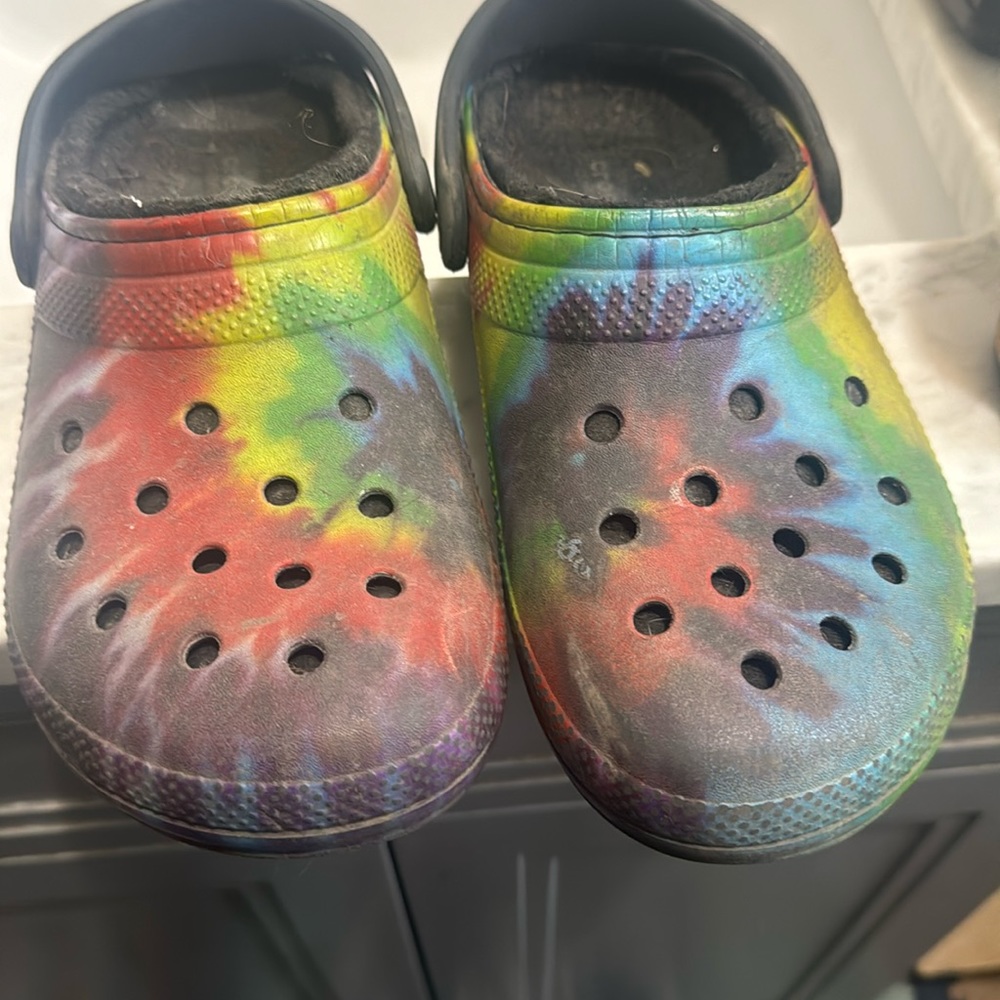 Rainbow crocs